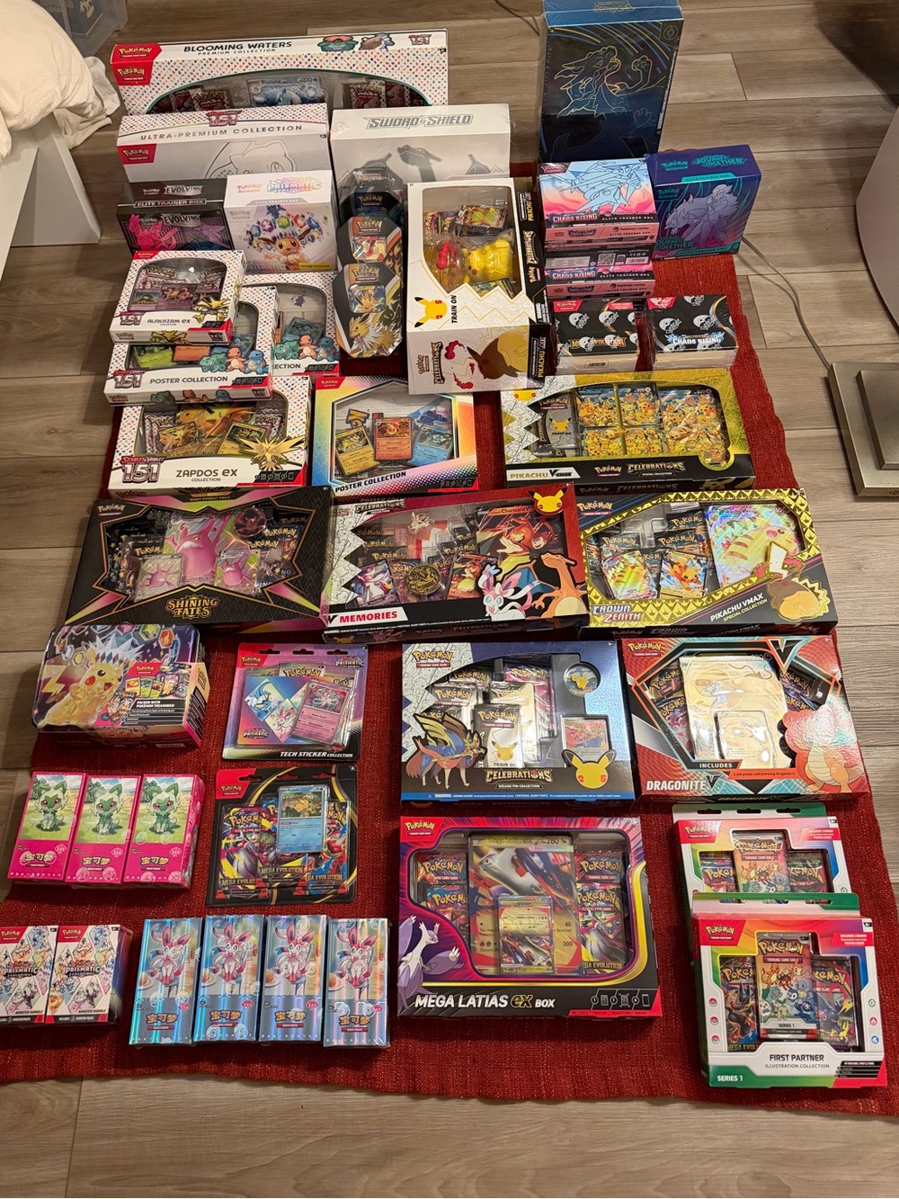 Pokemon Collectible Card Game Assorted Boxes and Packs - Red, Yellow, Black